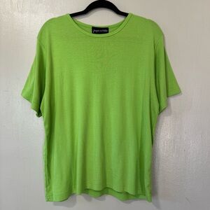Vintage 90’s plus size bright green tshirt